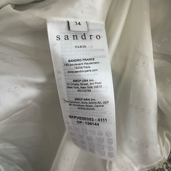 NEW $990  Sandro Caliana Houndstooth Tweed Jacket - Picture 15 of 16